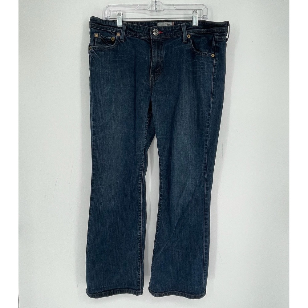 Levi's Women's Y2K Blue Stretch Superlow 518 Bootcut Denim Jeans Size 17 Juniors